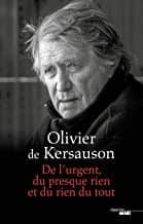 DE L URGENT ET DU RIEN DU TOUT
