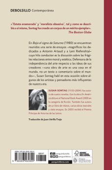 bajo el signo de saturno-susan sontag-9788483462829