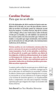 para que no se olvide-caroline darian-9788432249389