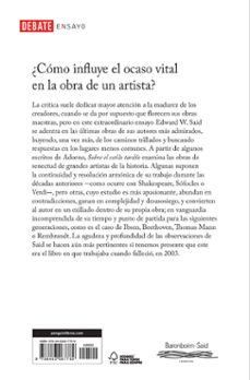 sobre el estilo tardio: musica y literatura contracorriente-edward w. said-9788483067789