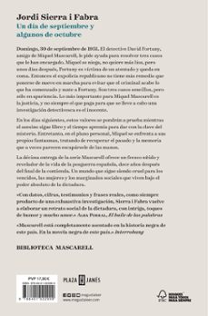 un día de septiembre y algunos de octubre (inspector mascarell 10 )-jordi sierra i fabra-9788401022999