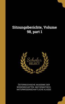 sitzungsberichte, volume 98, part 1-9780274440009