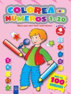 colorea con numeros 1-20 rosa-9788408070009