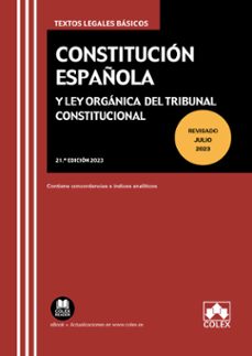 constitucion española y ley organica del tribunal constitucional-9788413599809