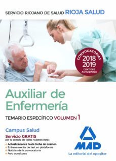 auxiliar de enfermería del servicio riojano de salud. temario específico volumen 1-9788414219409