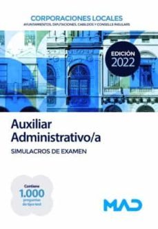 auxiliar administrativo de corporaciones locales. simulacros de examen-9788414257609