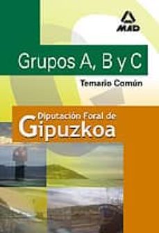 grupos a, b, c y d de la diputacion foral de guipuzcoa: temario c omun-9788466558709
