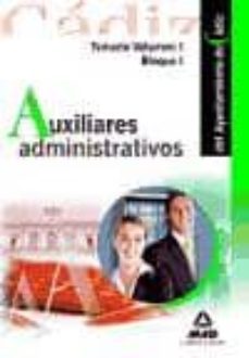 auxiliares administrativos del ayuntamiento de cadiz. temario vol umen i (bloque i)-9788467603309