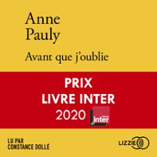 avant que j'oublie-anne pauly-9791036614309