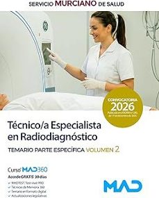 técnico / a especialista en radiodiagnóstico del servicio murcian o de salud (sms). temario parte específica volumen 2-9791370284909