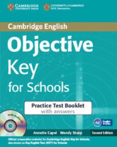 objective key for schools practice test booklet with answers with audio cd 2nd edition-9781107605619