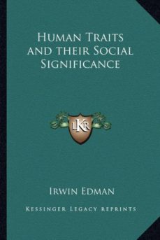 human traits and their social significance-9781162807119
