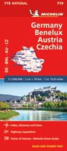 mapa national germany, benelux, austria, czechia 2021 (11719)-9782067170919