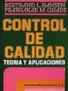 control de calidad: teoria y aplicaciones-bertrand l. hansen-prabhakar m. ghare-9788487189319