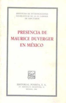 presencia de maurice duverger en mexico-9789684523319