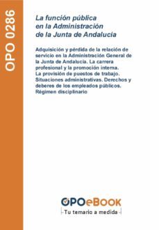 la funcion publica en la administracion de la junta de andalucia (ebook)-9781524316129