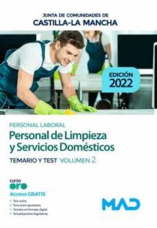 personal de limpieza y servicios domesticos (personal laboral de la junta de comunidades de castilla-la mancha). temario y test    (vol. 2)-9788414260029