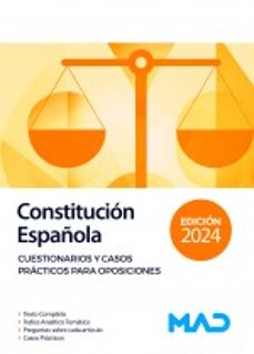 constitución española. cuestionarios y casos prácticos para oposiciones-9788414282229