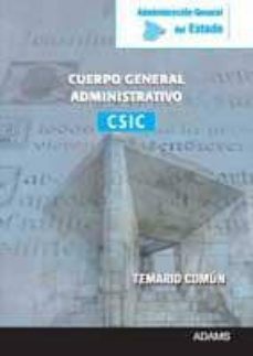 cuerpo general administrativo del csic administracion general del estado-9788415393429