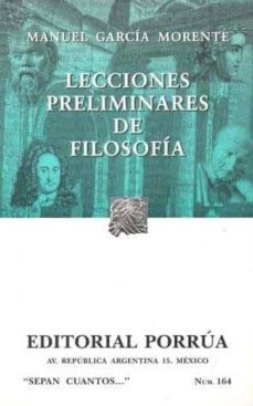 lecciones preliminares de filosofia (18ª ed.)-9789700755229