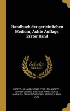 handbuch der gerichtlichen medicin achte auflage erster band-9780353653139