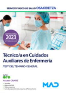 técnico/a en cuidados auxiliares de enfermería. test del temario general-9788414269039