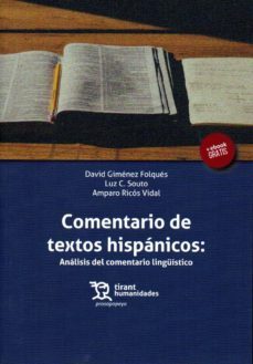 comentario de textos hispanicos: analisis del comentario linguistico-luz souto-david jimenez-9788417069339