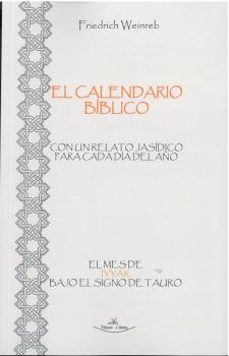 el calendario biblico - el mes de iyyar bajo el signo de tauro-friedrich weinreb-9788418678639
