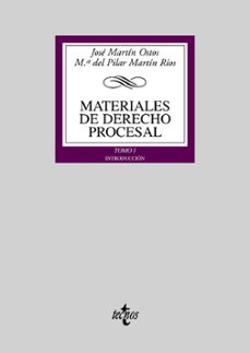 materiales de derecho procesal (t. i): introduccion-maria del pilar martin rios-9788430948239