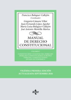 manual de derecho constitucional-francisco balaguer callejon-gregorio camara villar-9788430994939