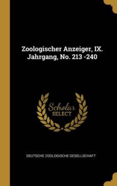 zoologischer anzeiger ix jahrgang no 213 240-9780341623649