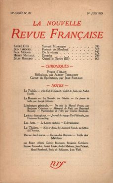 la nouvelle revue française n' 189 (juin 1929) (ebook)-9782072393549