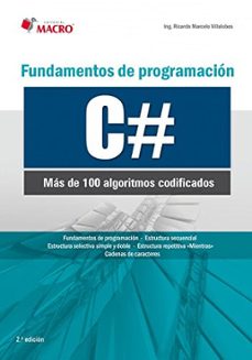fundamentos de programacion  c@ (100 algoritmos codificados) (ebook)-ricardo marcelo villalobos-9786123042349