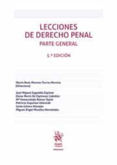 lecciones de derecho penal (5ª ed.): parte general-9788413783949