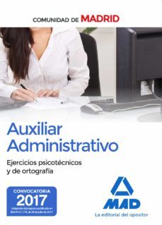 auxiliar administrativo de la comunidad de madrid: ejercicios psicotecnicos y de ortografia-9788414209349