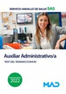 auxiliar administrativo/a del servicio andaluz de salud. test del temario común-9788414261149
