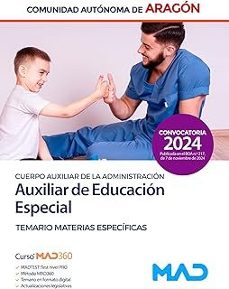 auxiliar de educacion especial, escala de auxiliares facultativos, cuerpo auxiliar de la administracion. temario de materiales especificos-9788414289549
