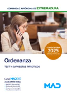ordenanza de la comunidad autónoma de extremadura. personal laboral grupo v. test y supuestos prácticos-9788414292549