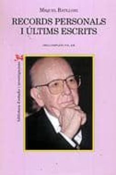 records personals i ultims escrits: miquel batllori-9788475026749