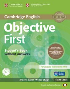 objective first for spanish speakers student s pack without answers (student s book with cd-rom, workbook with audio cd) 4th edition-9788483236949