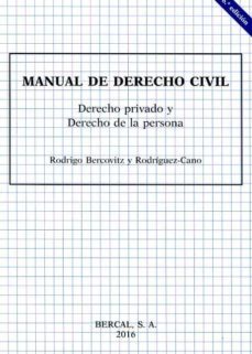 derecho privado y derecho de la persona (6ª ed.)-rodrigo bercovitz rodriguez cano-9788489118249
