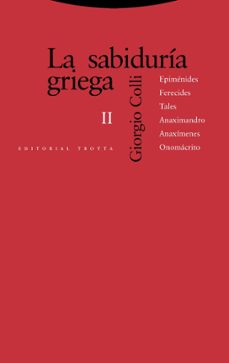 la sabiduría griega ii-giorgio colli-9788498798449