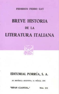 breve historia de la literatura  italiana-9789684326149