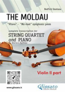 violin ii part of "the moldau" for string quartet and piano (ebook)-bed?ich smetana-9791220887649