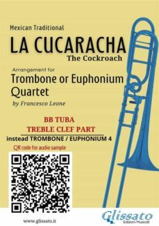 bb tuba t.c. (instead trombone 4) part of "la cucaracha" for quartet (ebook)-9791221388749