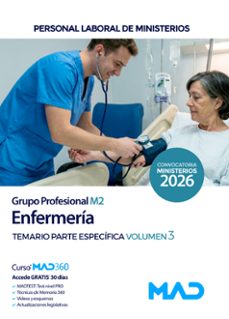 enfermería (grupo profesional m2). ministerios. temario. parte específica. volumen 3-9791370621049