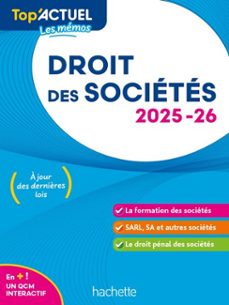 top'actuel droit des societes 2025-2026 (ebook)-elise grosjean-leccia-christiane lamassa-marie-claude rialland-9782017903659