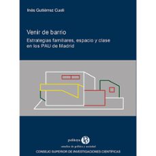 venir de barrio: estrategias familiares, espacio y clase en los pau de madrid-ines gutierrez cueli-9788400112059