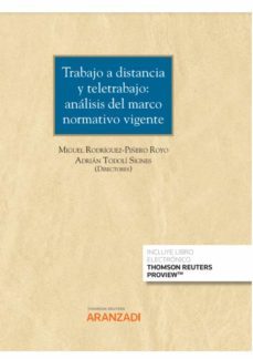 trabajo a distancia y teletrabajo: analisis del marco normativo vigente-9788413456959