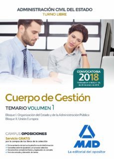 cuerpo de gestion de la administracion civil del estado: temario (vol. 1)-9788414213759